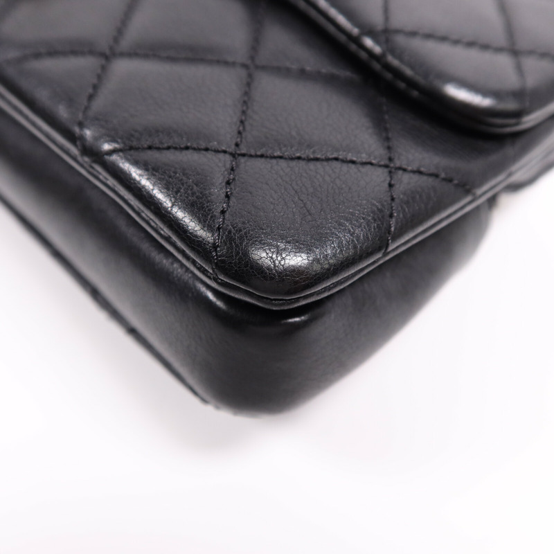 CHANEL 牛皮皮革Chain Shoulder Bag金扣鏈帶肩背袋-7