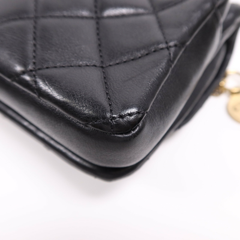 CHANEL 牛皮皮革Chain Shoulder Bag金扣鏈帶肩背袋-9