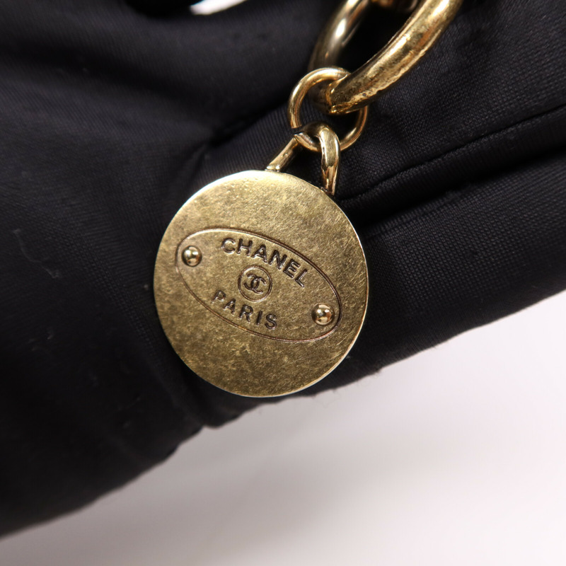 CHANEL 牛皮皮革Chain Shoulder Bag金扣鏈帶肩背袋-12