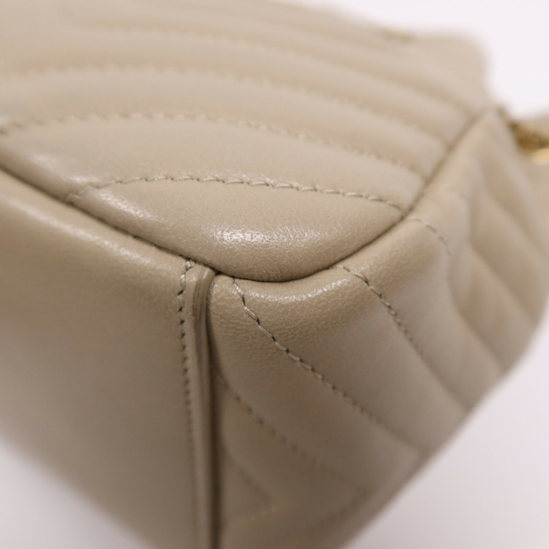 YVES SAINT LAURENT 牛皮皮革Chain Shoulder Bag金扣鏈帶肩背袋-6