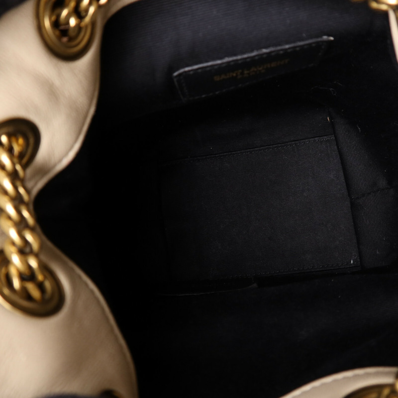 YVES SAINT LAURENT 牛皮皮革Chain Shoulder Bag金扣鏈帶肩背袋-12