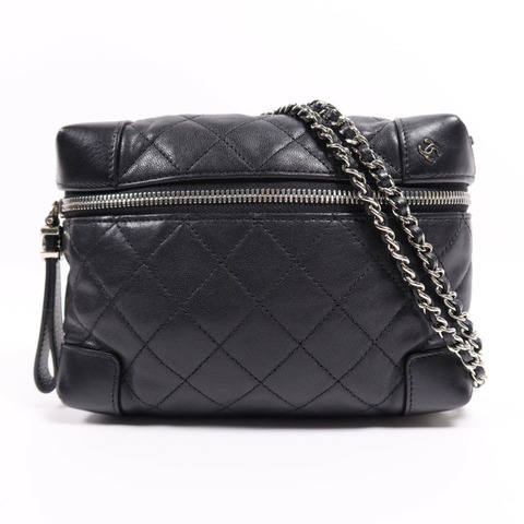 CHANEL 羊皮皮革Chain Shoulder Bag銀扣鏈帶肩背袋