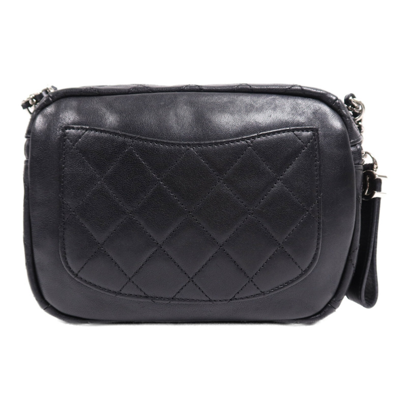 CHANEL 羊皮皮革Chain Shoulder Bag銀扣鏈帶肩背袋-1