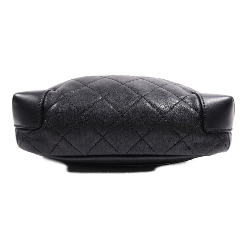 CHANEL 羊皮皮革Chain Shoulder Bag銀扣鏈帶肩背袋-3