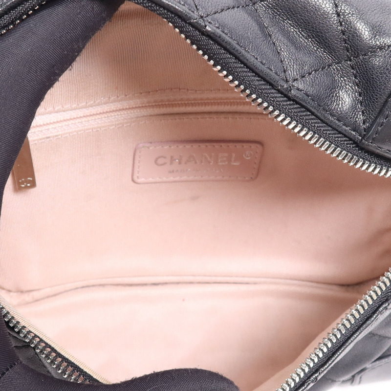 CHANEL 羊皮皮革Chain Shoulder Bag銀扣鏈帶肩背袋-4