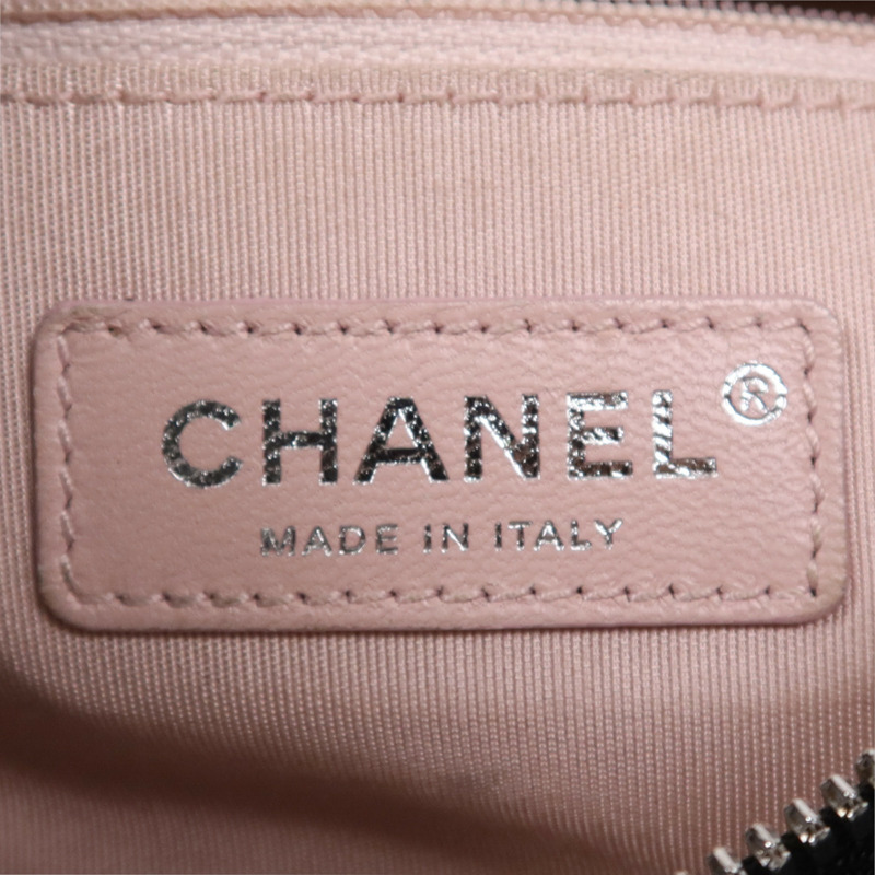 CHANEL 羊皮皮革Chain Shoulder Bag銀扣鏈帶肩背袋-5