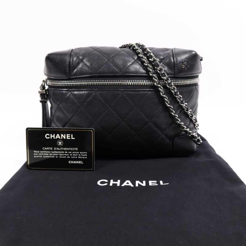 CHANEL 羊皮皮革Chain Shoulder Bag銀扣鏈帶肩背袋-8