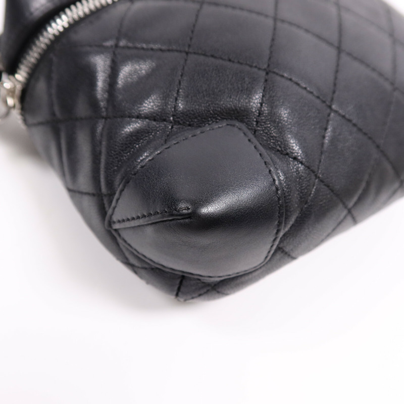 CHANEL 羊皮皮革Chain Shoulder Bag銀扣鏈帶肩背袋-10