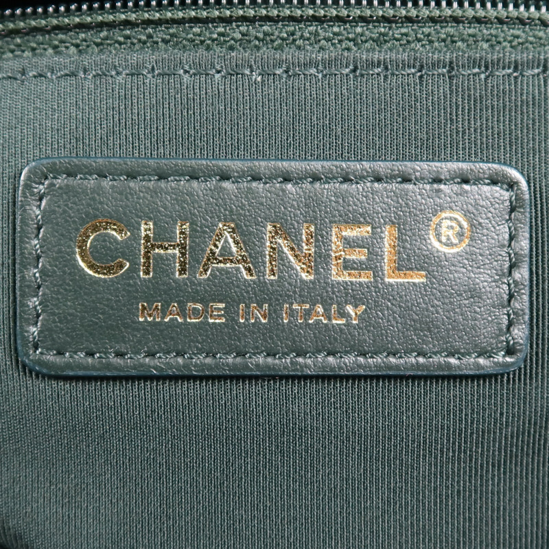 CHANEL 羊皮皮革2 Way Shoulder Bag金扣鏈帶肩背袋-5