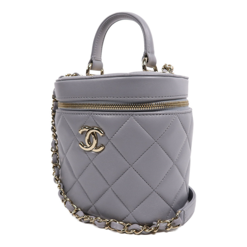 CHANEL 羊皮皮革Trendy CC Vanity Case金扣手挽肩背兩用袋-2