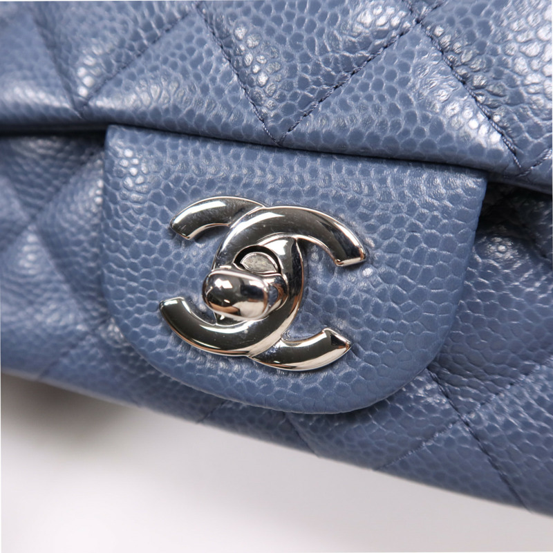 CHANEL 羊皮皮革Mini Classic 17銀扣鏈帶肩背袋-12