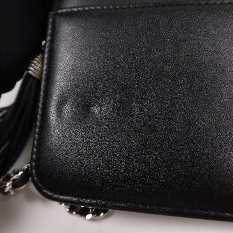 CHANEL 羊皮皮革WOC Wallet On Chain銀扣鏈帶肩背袋-15
