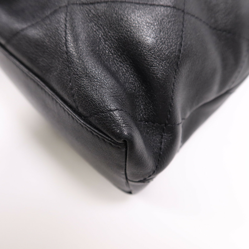 CHANEL 牛皮皮革Tote Bag金扣鏈帶手挽袋-6