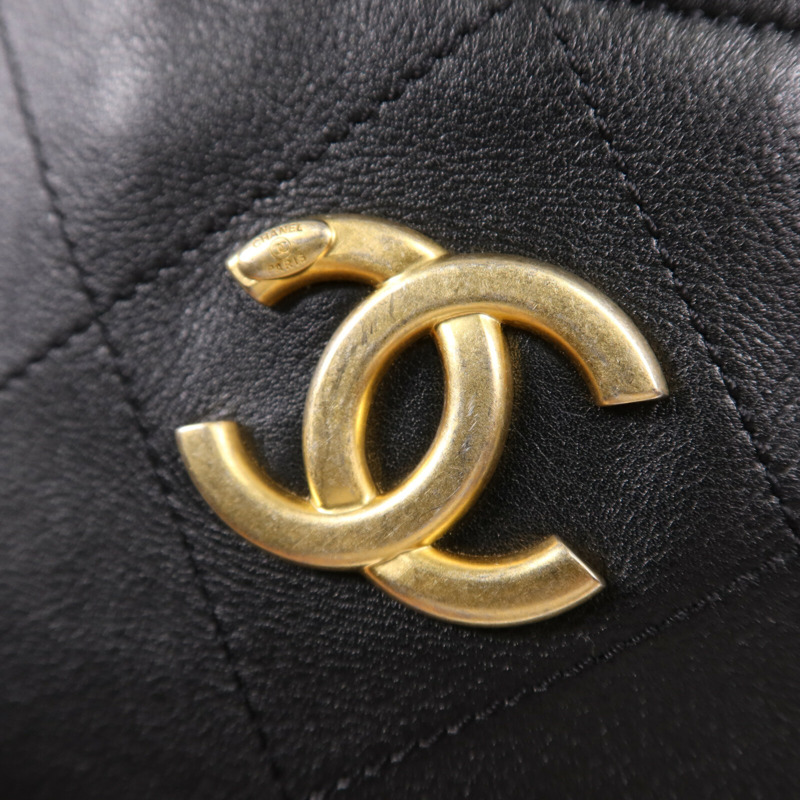 CHANEL 牛皮皮革Tote Bag金扣鏈帶手挽袋-8