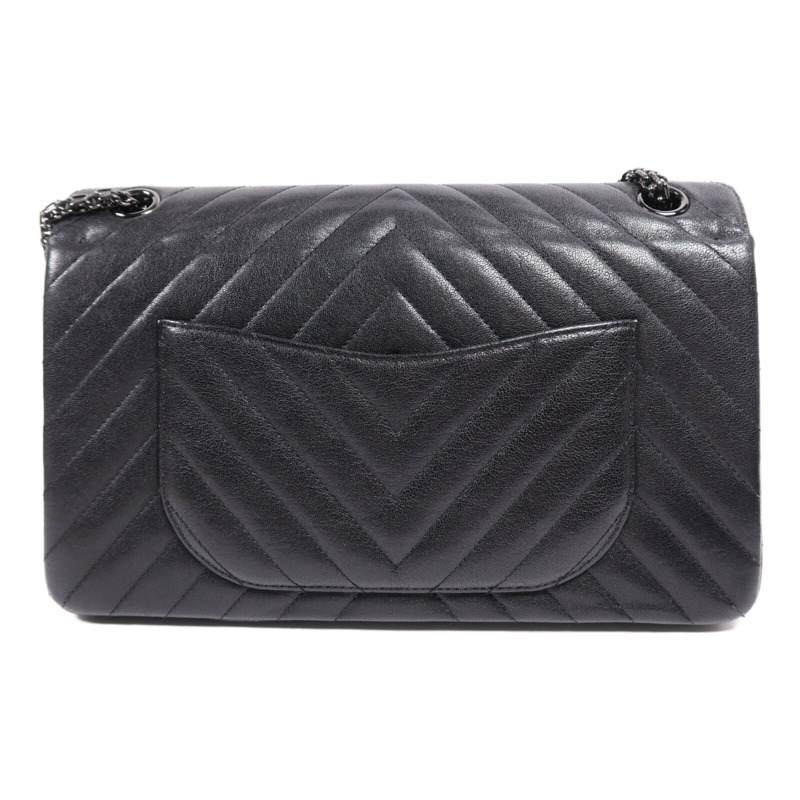 CHANEL 牛皮皮革2.55 (28cm)鏈帶肩背袋-1