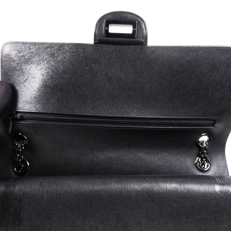 CHANEL 牛皮皮革2.55 (28cm)鏈帶肩背袋-11