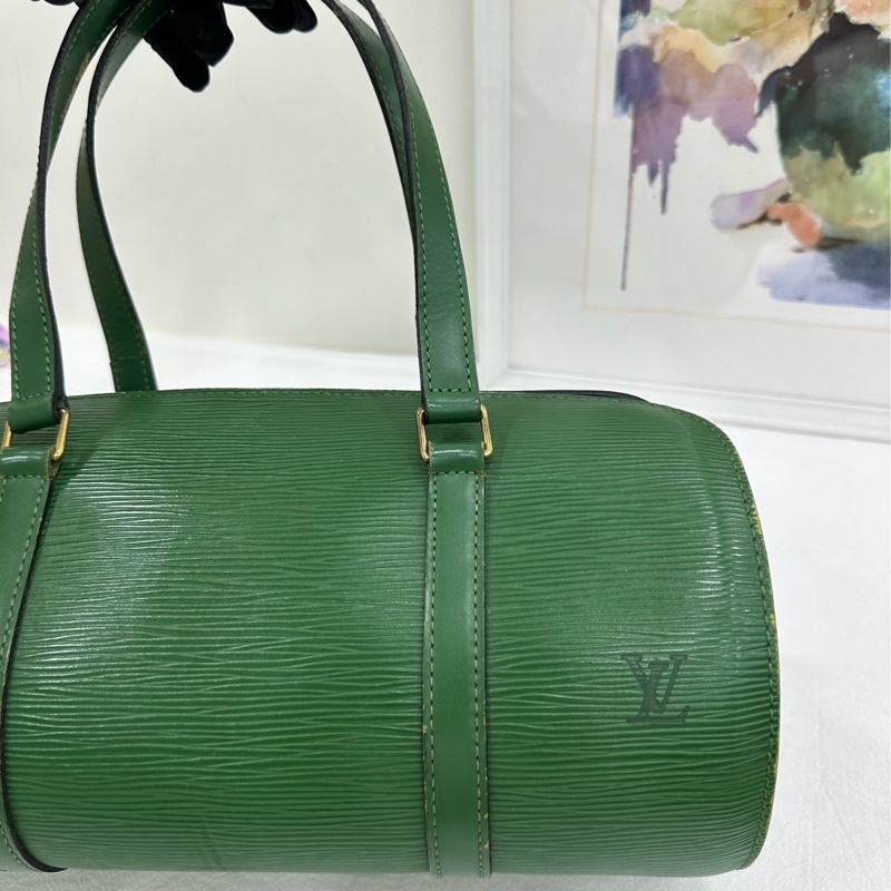 LV / Louis Vuitton papillon epi 路易威登LV水波紋子母包圓筒包巴比倫 沒子袋了-6