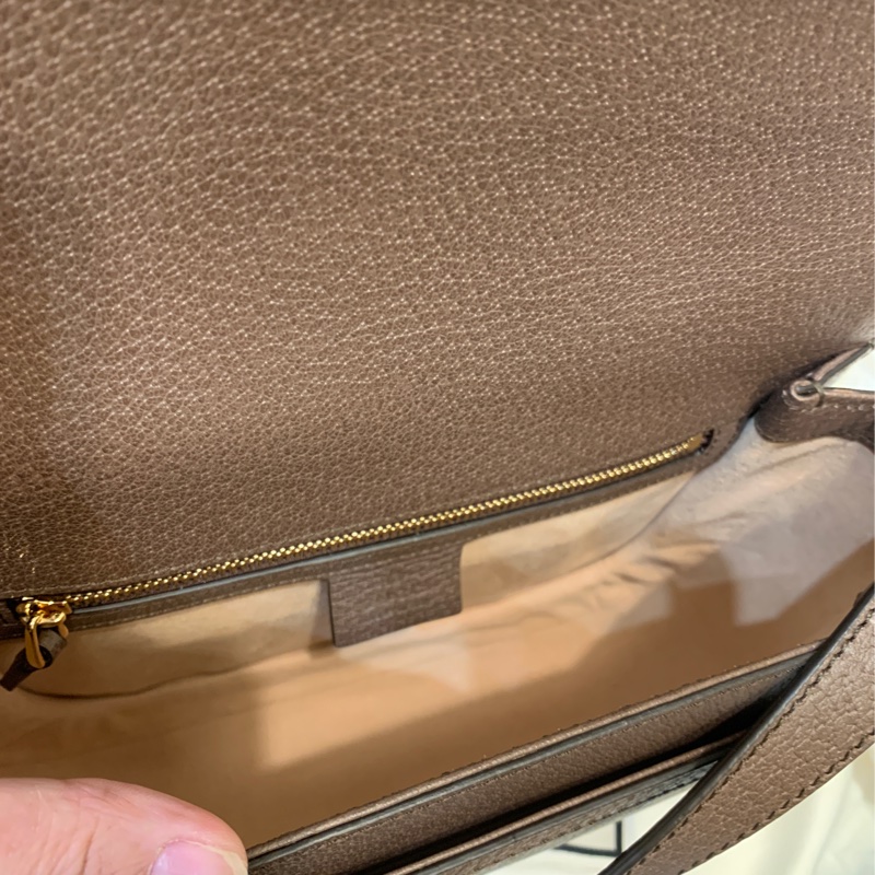 全新GUCCI  Ophidia雙G LOGO PVC 斜背馬鞍包-12