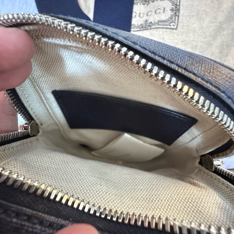 GUCCI 古馳Ophidia系列小款單肩斜背包 GG Supreme 藍黑色-25