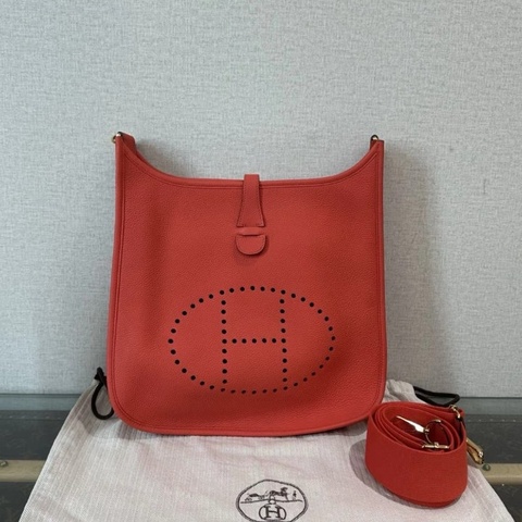 HERMES 金扣伊芙琳29肩背斜背包 29*30*9 99新 配件塵袋