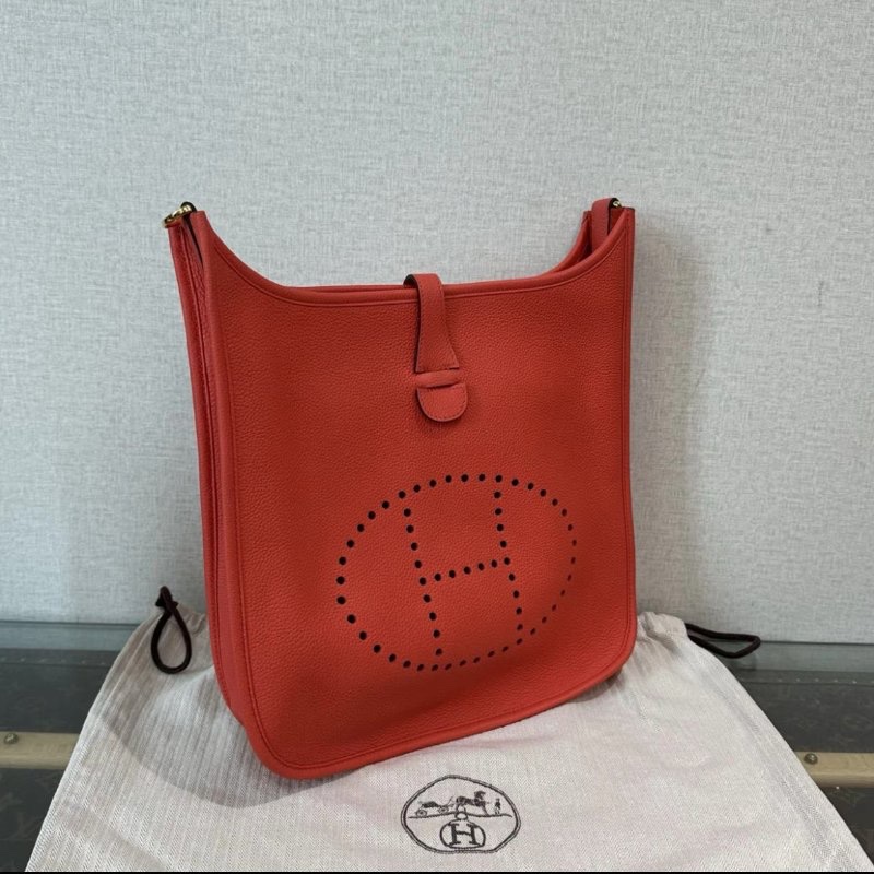 HERMES 金扣伊芙琳29肩背斜背包 29*30*9 99新 配件塵袋-1