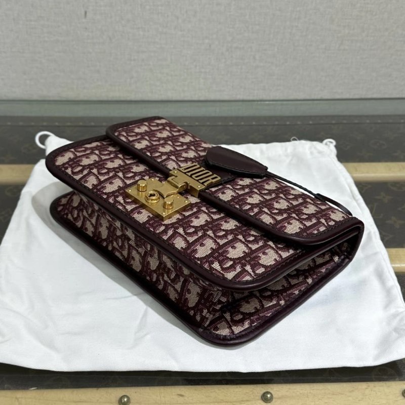 DIOR 紅色老花 addict 寬肩帶肩背斜背包24*16*4 98新配件盒子塵袋購證保卡-4
