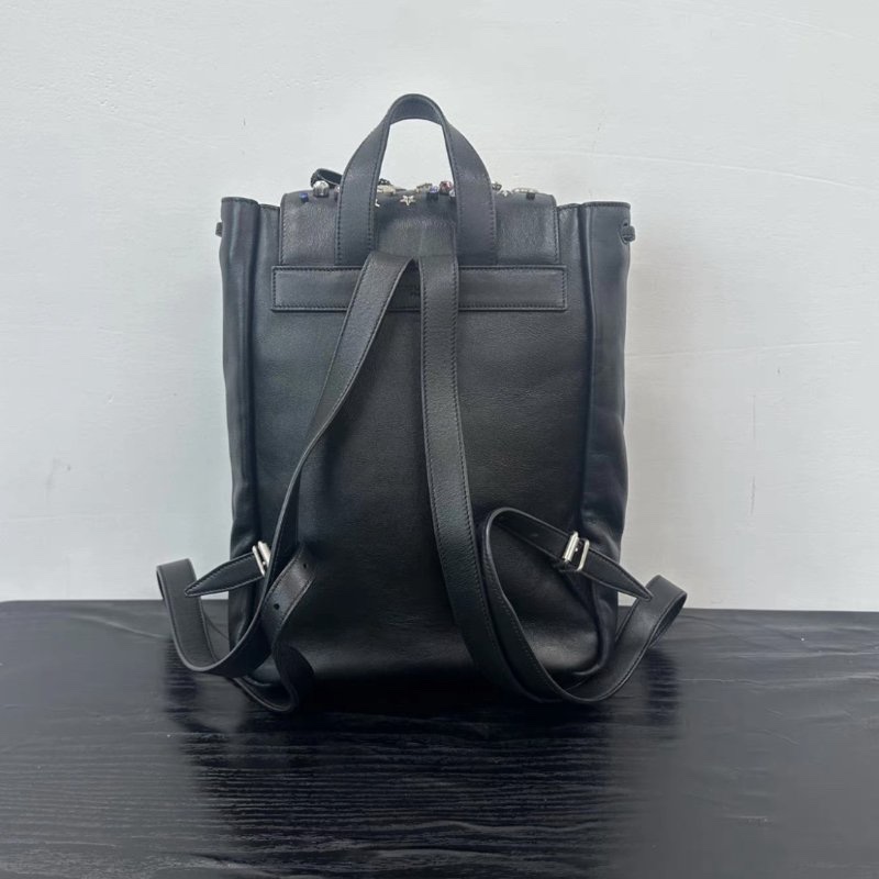 YSL 黑色彩鑽後背包 22*27*8 98新-5