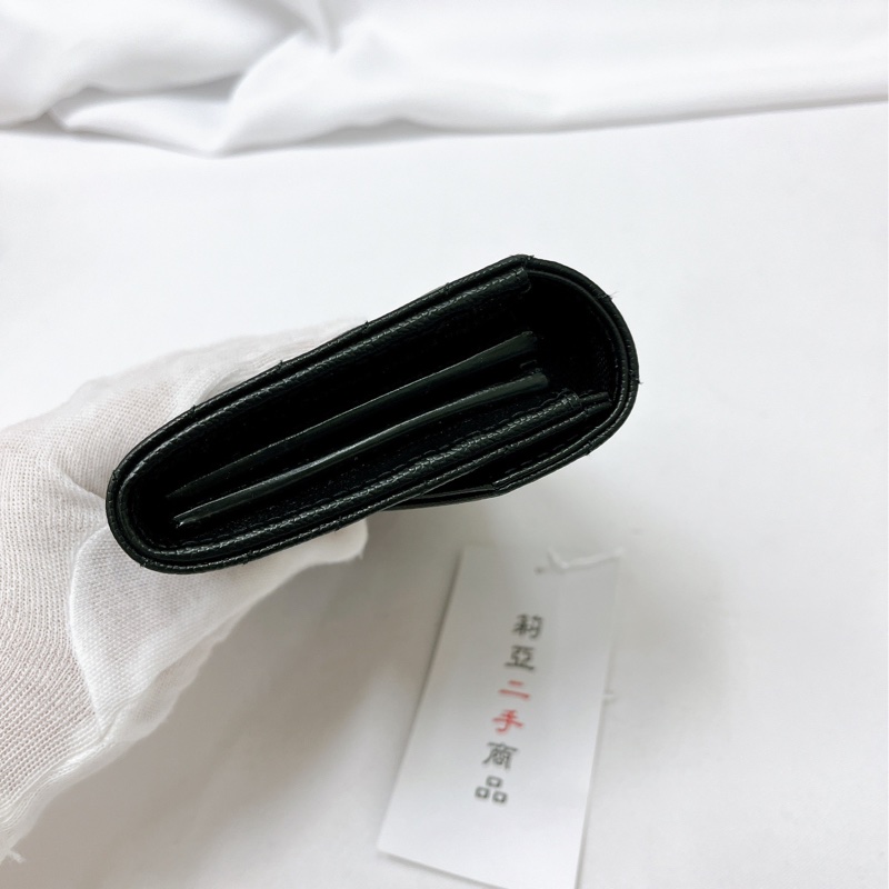 莉亞精品♡YSL 372264 信封長夾 全黑 二手-6