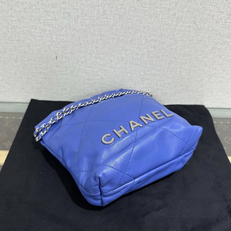 CHANEL 22bag mini藍銀垃圾袋 20*19*6 98新配件塵袋-2