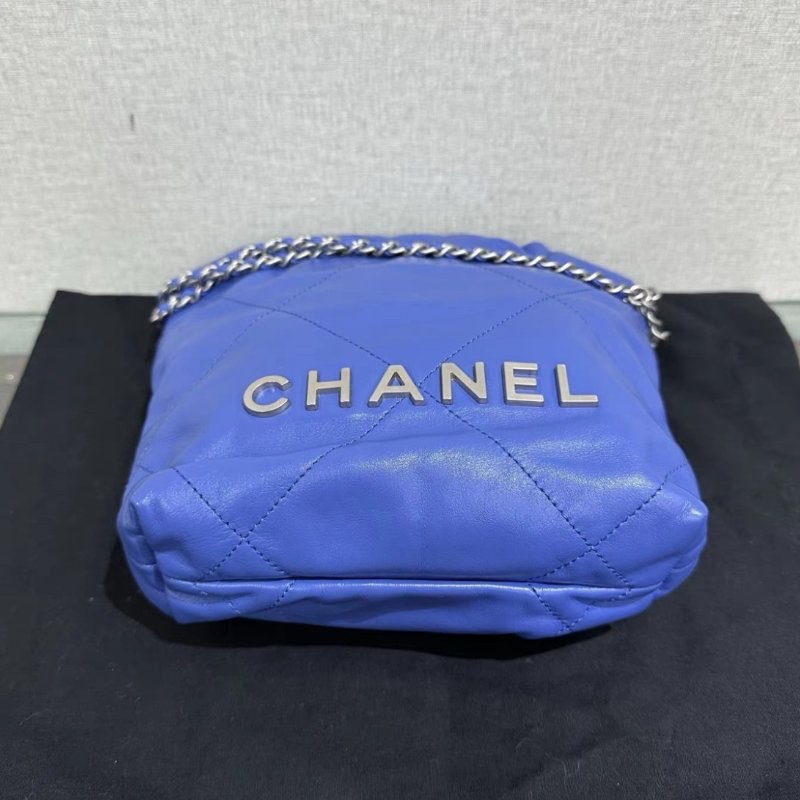 CHANEL 22bag mini藍銀垃圾袋 20*19*6 98新配件塵袋-3