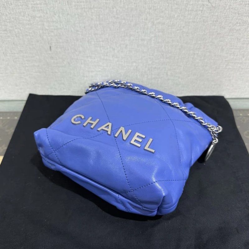 CHANEL 22bag mini藍銀垃圾袋 20*19*6 98新配件塵袋-4