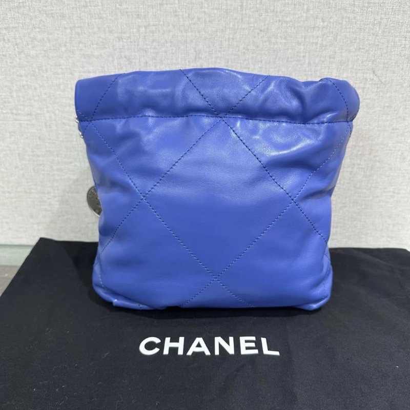 CHANEL 22bag mini藍銀垃圾袋 20*19*6 98新配件塵袋-5