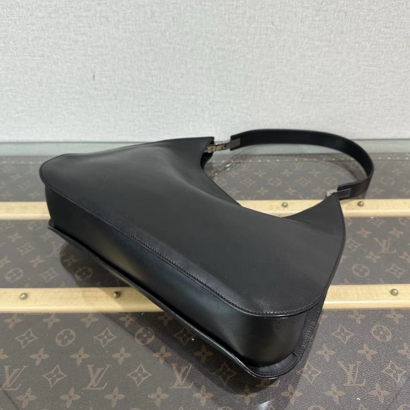 GUCCI 黑銀全皮手提肩背hobo包 31.5*26*7 98新-2
