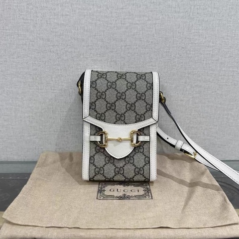 GUCCI 1955斜背手機包11.5*17*4 98新配件塵袋