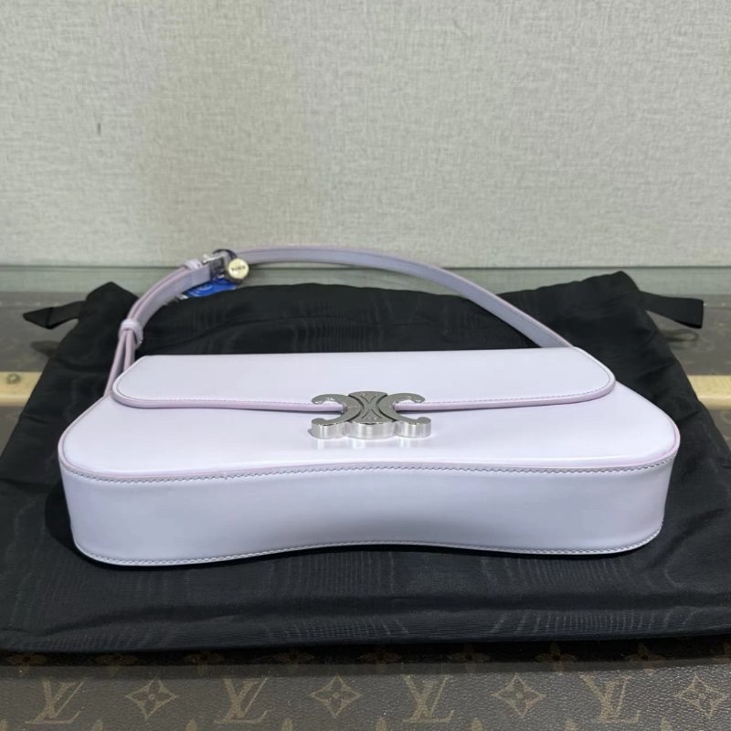 CELINE Lola紫色銀扣手提腋下包29*12*5 98新配件塵袋-3