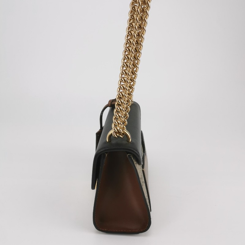 Gucci Padlock小號牛皮老花拼皮鎖釦單肩包-2