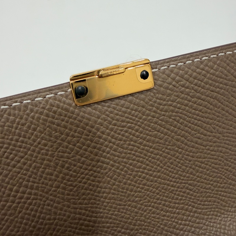 HERMES 愛馬仕 clic 16 大象灰 金扣 斜背包 肩背包 側背包 手拿包-17