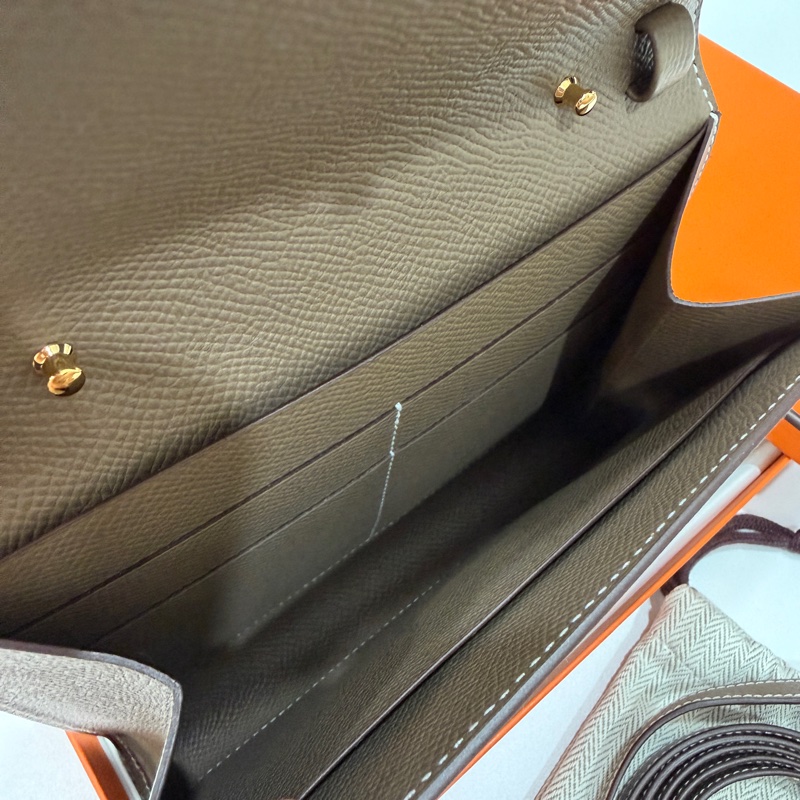 HERMES 愛馬仕 clic 16 大象灰 金扣 斜背包 肩背包 側背包 手拿包-21