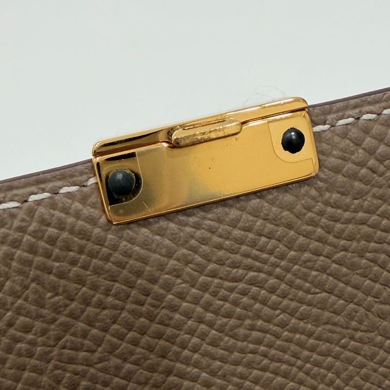 HERMES 愛馬仕 clic 16 大象灰 金扣 斜背包 肩背包 側背包 手拿包-23