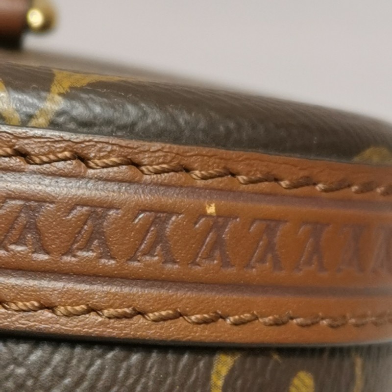 Louis Vuitton (LV)Papillon Trunk牛皮老花S-lock鎖釦圓筒包斜挎包單肩包晶片款-16