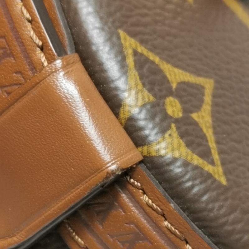 Louis Vuitton (LV)Papillon Trunk牛皮老花S-lock鎖釦圓筒包斜挎包單肩包晶片款-17