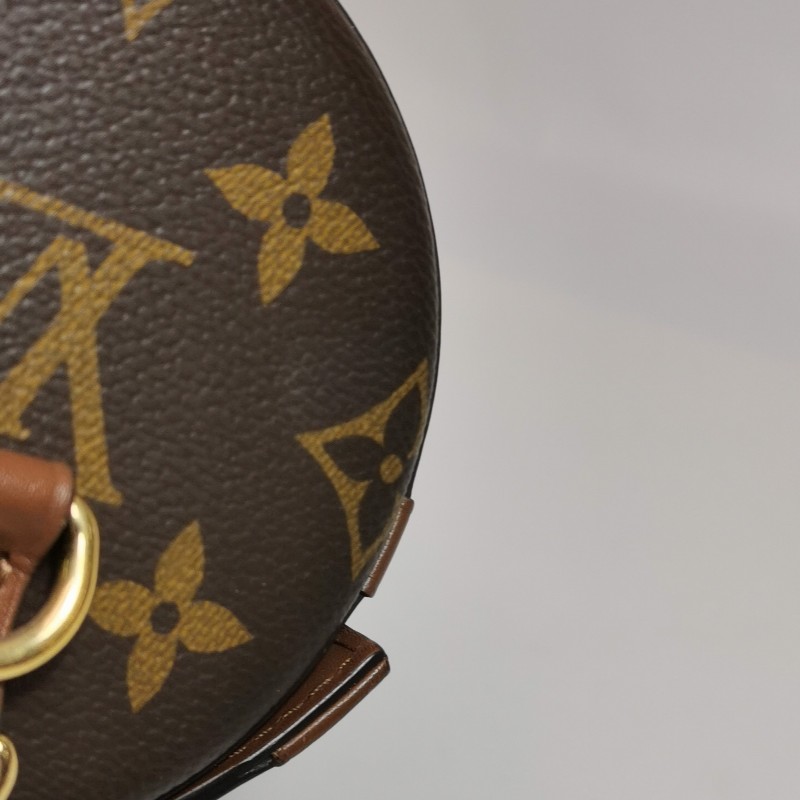 Louis Vuitton (LV)Papillon Trunk牛皮老花S-lock鎖釦圓筒包斜挎包單肩包晶片款-19