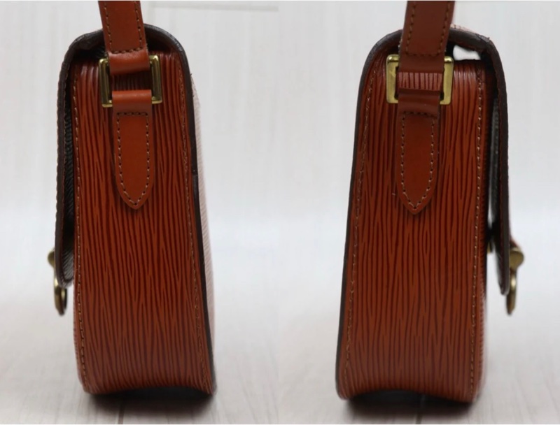 「JL精品代購」LV 焦糖色水波紋馬鞍包-3