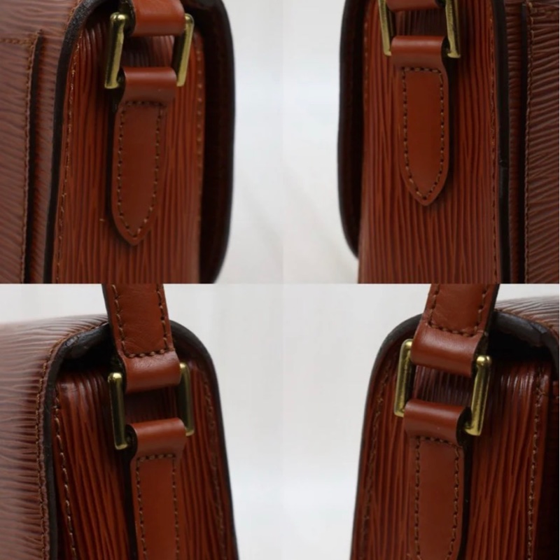 「JL精品代購」LV 焦糖色水波紋馬鞍包-4