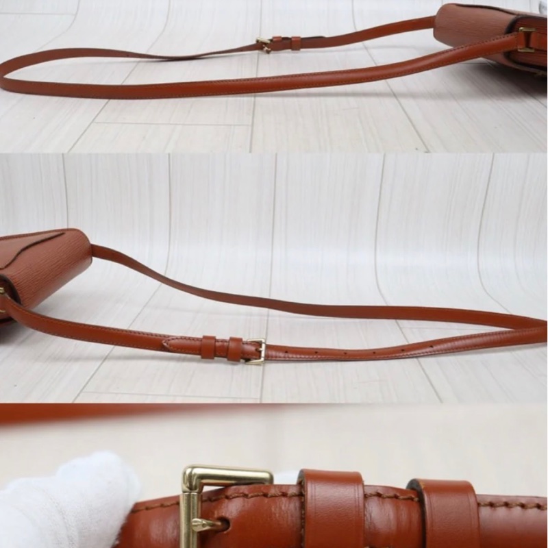 「JL精品代購」LV 焦糖色水波紋馬鞍包-5