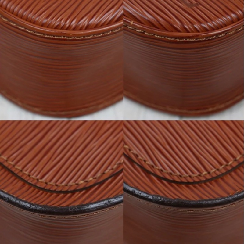 「JL精品代購」LV 焦糖色水波紋馬鞍包-6