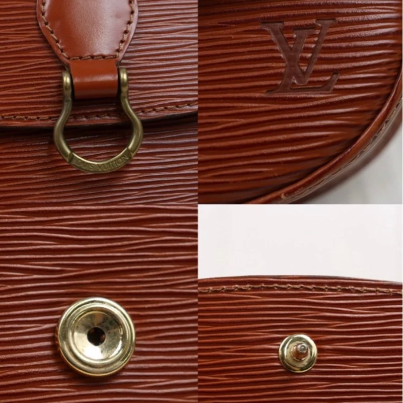 「JL精品代購」LV 焦糖色水波紋馬鞍包-9