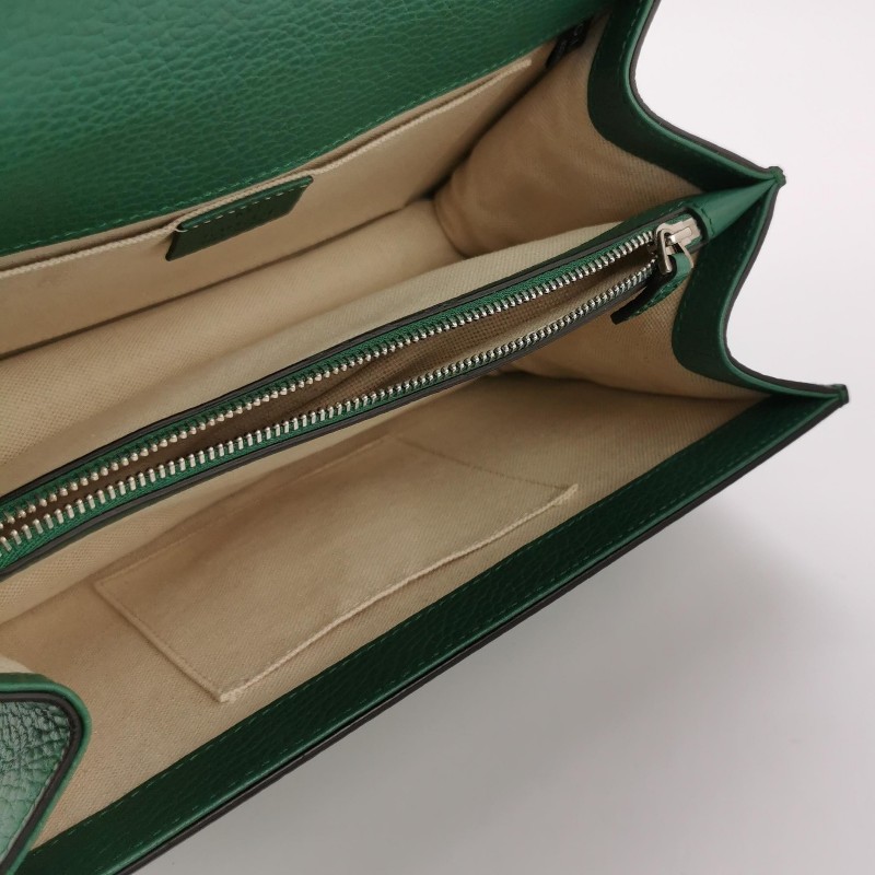 Gucci Dionysus酒神包中號牛皮竹節把手雙虎頭搭扣單肩包-6