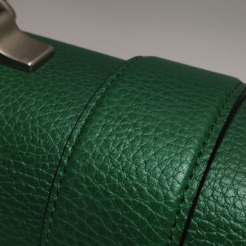 Gucci Dionysus酒神包中號牛皮竹節把手雙虎頭搭扣單肩包-20