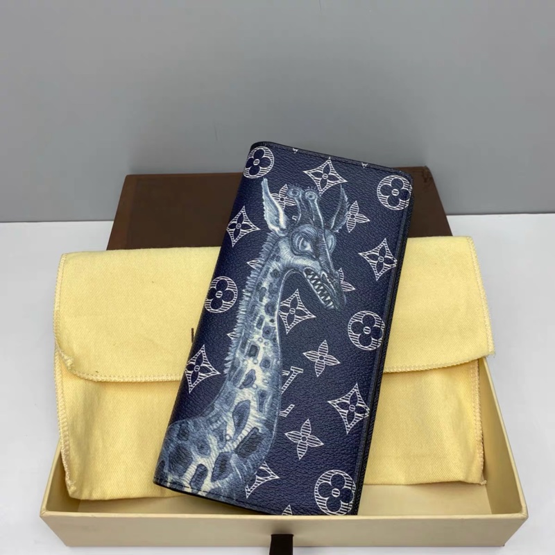 Louis Vuitton • 限量動物園17s長頸鹿全皮老花壓紋翻蓋長夾 全配✔️-1